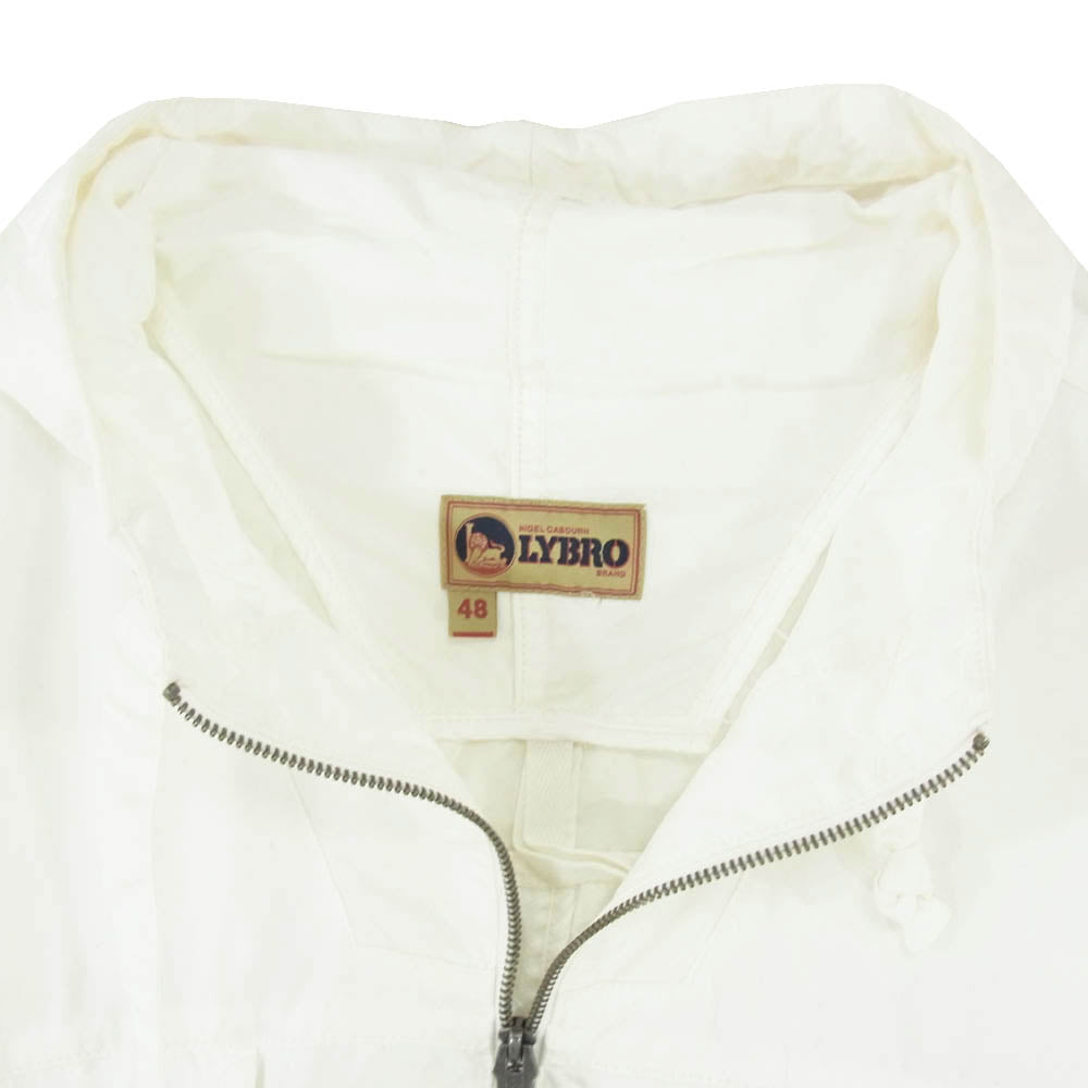 Nigel Cabourn ナイジェルケーボン LYBRO SNOW PARKA ライブロ ミリタリー スノー ジップ パーカー ホワイト系 48【中古】