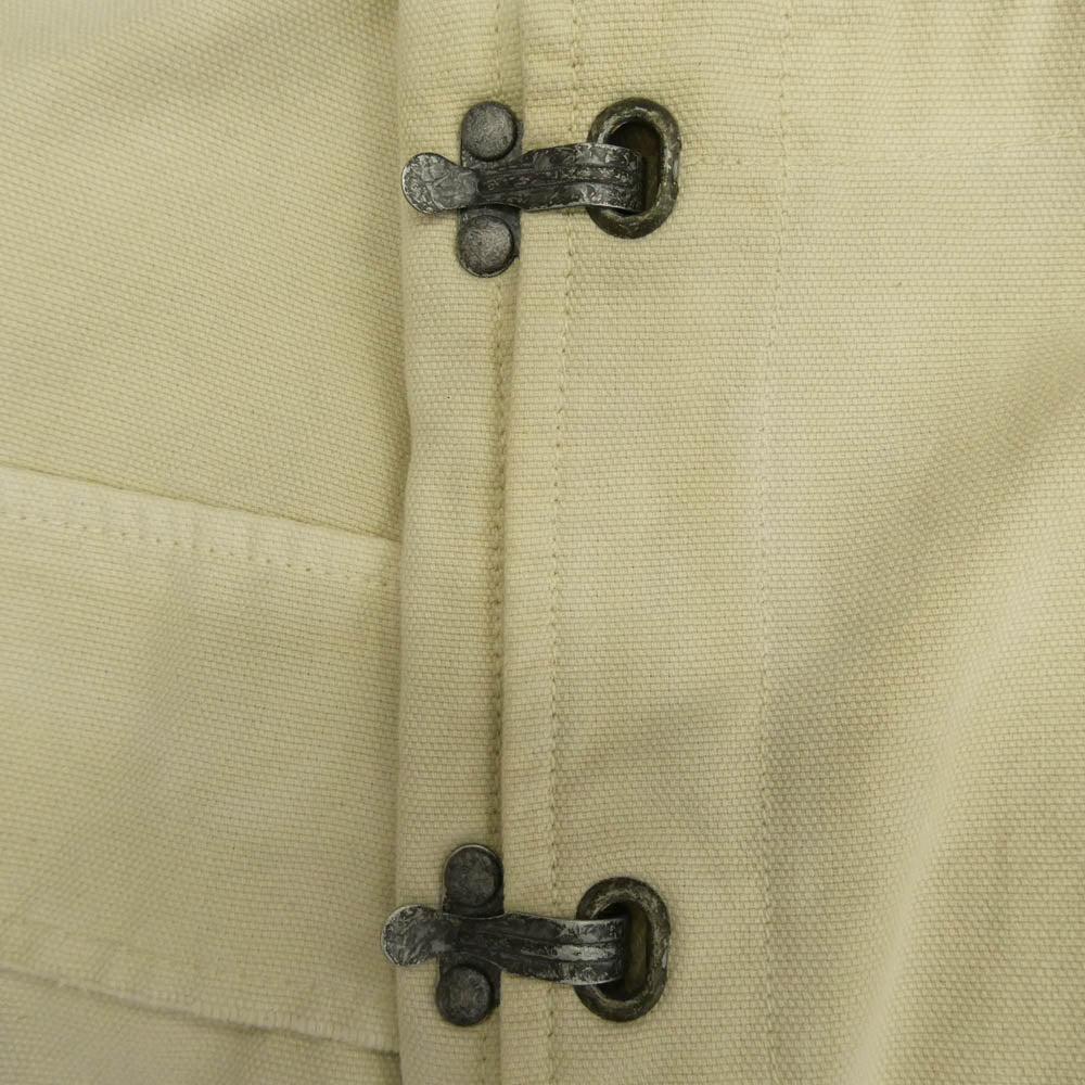 Nigel Cabourn ナイジェルケーボン LYBRO NAVAL DUNGAREE ライブロ ナバル ネイヴァル ダンガリー デニム オーバーオール ワークウェア ホワイト ベージュ系 52【中古】
