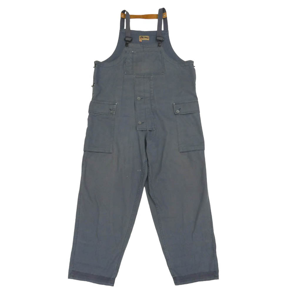 Nigel Cabourn ナイジェルケーボン LYBRO NAVAL DUNGAREE ライブロ ナバル ネイヴァル ダンガリー デニム オーバーオール ワークウェア グレー グレー系 52【中古】