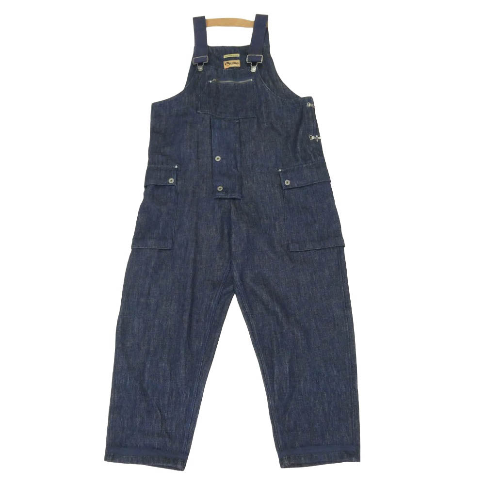 Nigel Cabourn ナイジェルケーボン LYBRO NAVAL DUNGAREE ライブロ ナバル ネイヴァル ダンガリー デニム オーバーオール ワークウェア インディゴブルー系 54【中古】