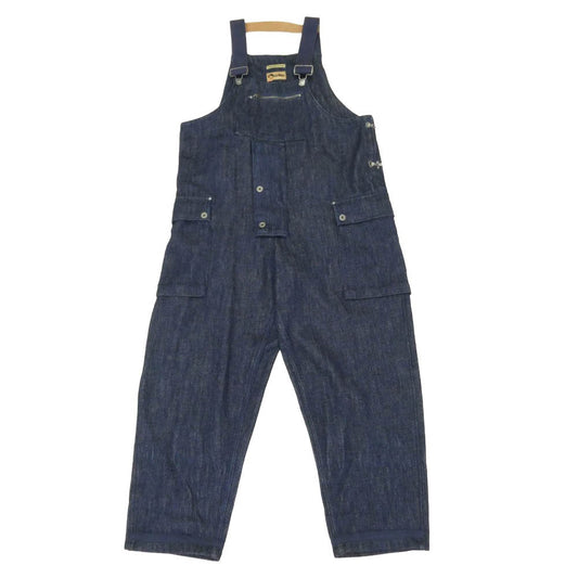 Nigel Cabourn ナイジェルケーボン LYBRO NAVAL DUNGAREE ライブロ ナバル ネイヴァル ダンガリー デニム オーバーオール ワークウェア インディゴブルー系 54【中古】
