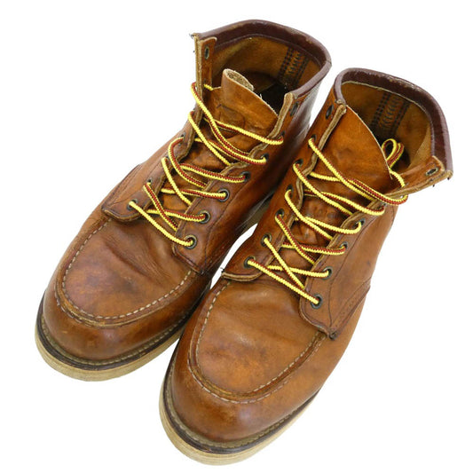 RED WING レッドウィング 875 刺繍羽タグ アイリッシュセッター モックトゥ レザー ブーツ ブラウン系 7.5E【中古】