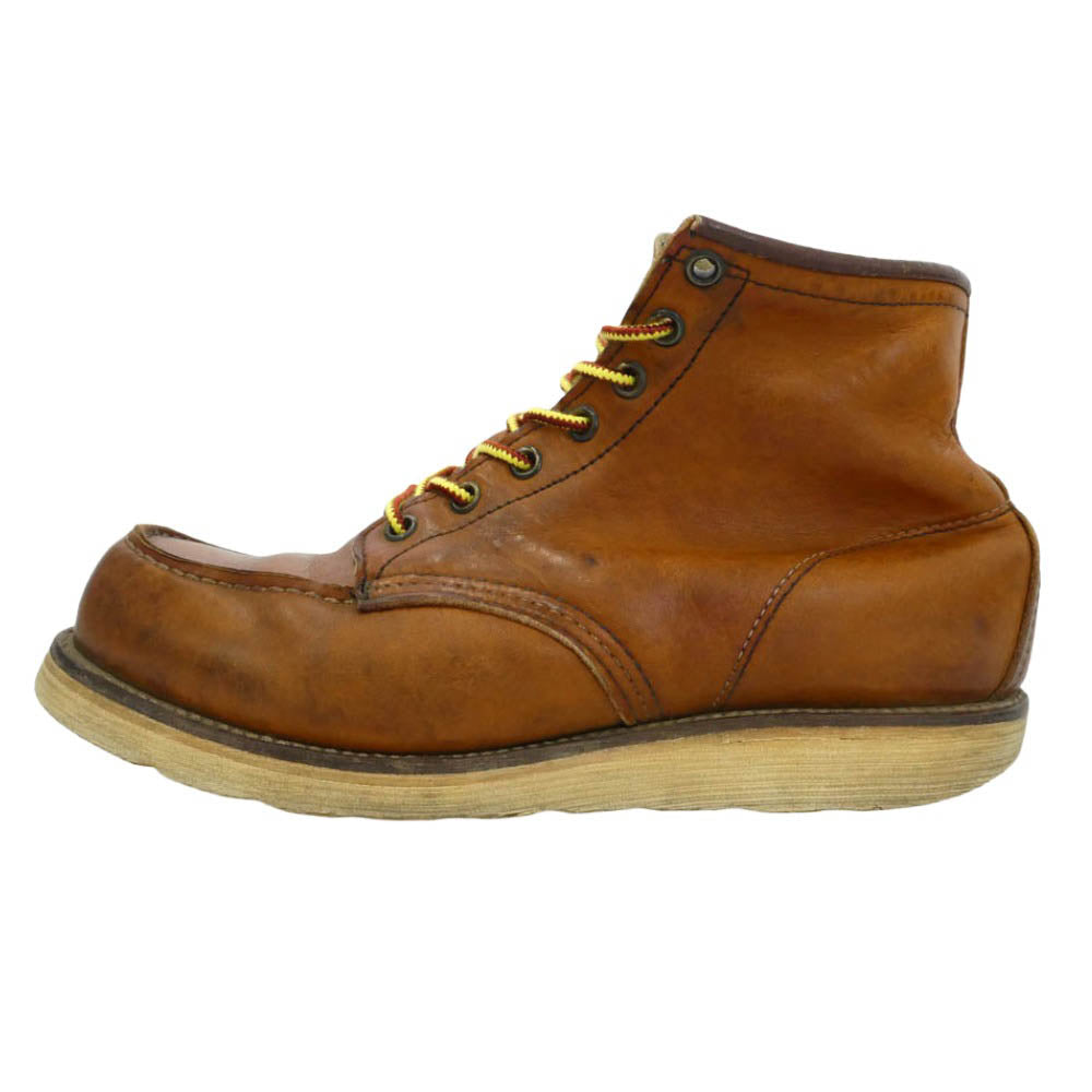 RED WING レッドウィング 875 刺繍羽タグ アイリッシュセッター モックトゥ レザー ブーツ ブラウン系 7.5E【中古】