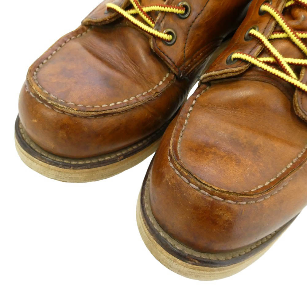 RED WING レッドウィング 875 刺繍羽タグ アイリッシュセッター モックトゥ レザー ブーツ ブラウン系 7.5E【中古】