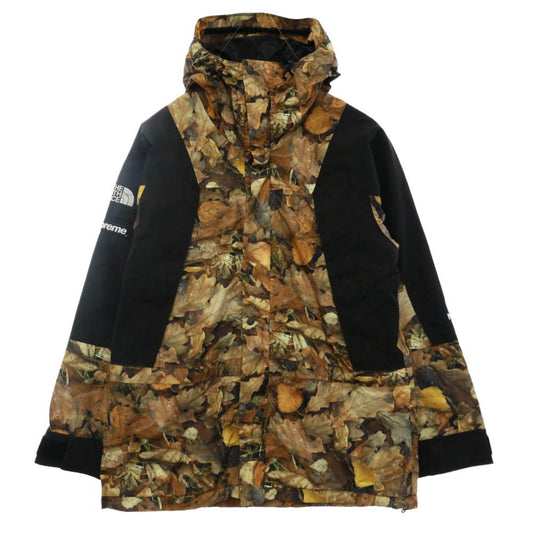Supreme シュプリーム 16AW NP51601I ×THE NORTHFACE Mountain Light Jacket Leaves ザノースフェイス リーヴス マウンテンライトジャケット 枯葉総柄 マウンテン パーカー ブラウン系 M【中古】
