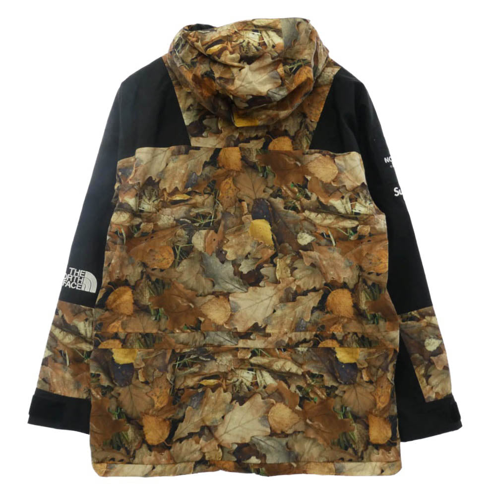 Supreme シュプリーム 16AW NP51601I ×THE NORTHFACE Mountain Light Jacket Leaves ザノースフェイス リーヴス マウンテンライトジャケット 枯葉総柄 マウンテン パーカー ブラウン系 M【中古】
