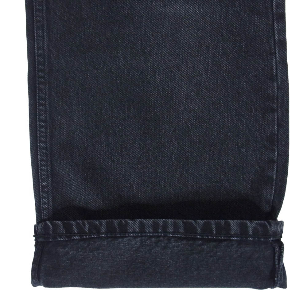 AMI PARIS アミパリス HTR450 DE0124 Cotton Large Fit Jeans コットン ラージフィット ボタンフライ ジーンズ デニムパンツ ブラック系 30【中古】