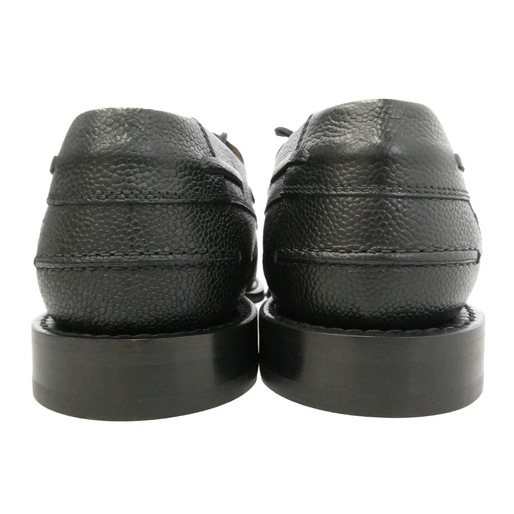 DSQUARED2 ディースクエアード LUM0109422000012124 Neoclassic Boat Shoes ネオクラシック レザー 型押し デッキ ボートシューズ ブラック系 43【美品】【中古】