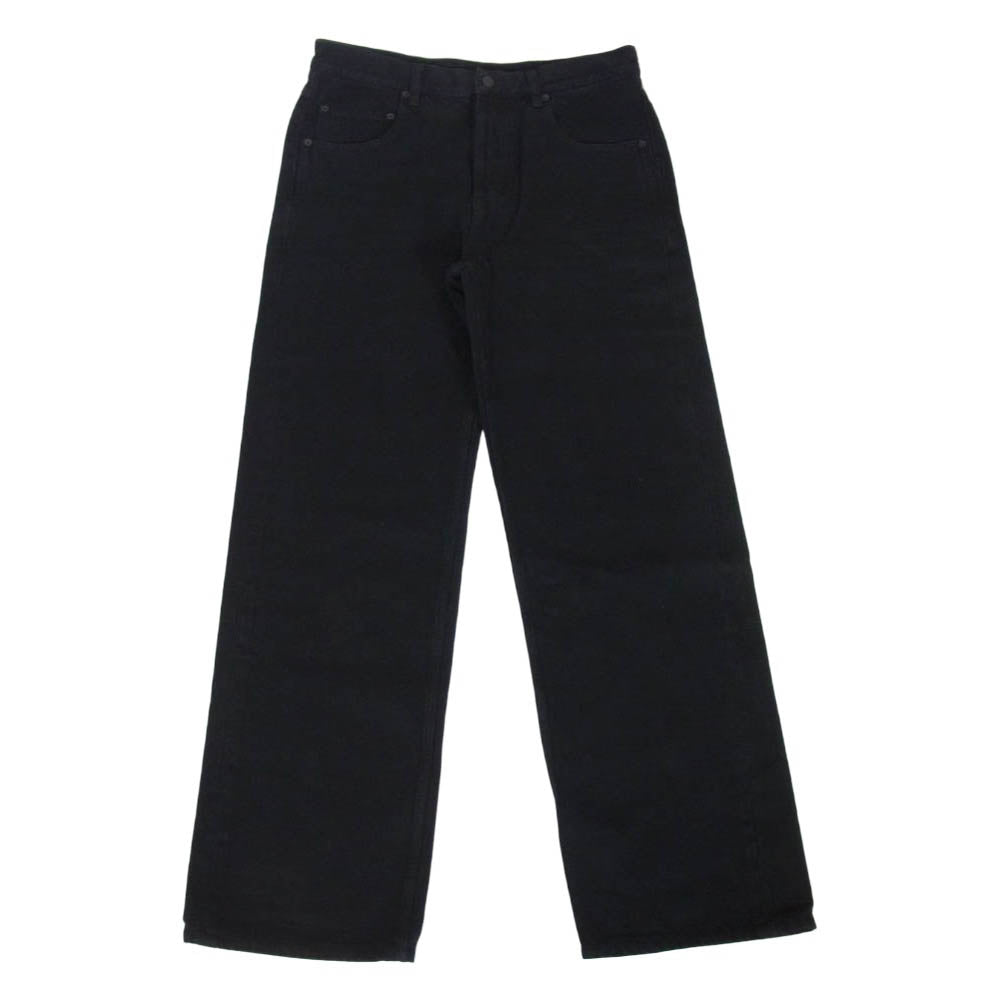 SAINT LAURENT サンローラン 795394-Y16PG-1290 Mid Straight Baggy Jeans Plain Carbon Black ミッド ストレート ボタンフライ バギー ジーンズ デニムパンツ ブラック系 30【中古】