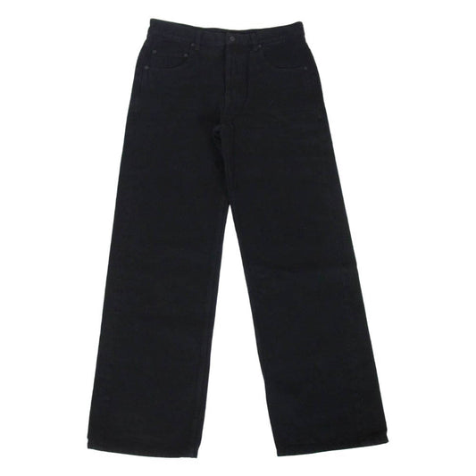 SAINT LAURENT サンローラン 795394-Y16PG-1290 Mid Straight Baggy Jeans Plain Carbon Black ミッド ストレート ボタンフライ バギー ジーンズ デニムパンツ ブラック系 30【中古】