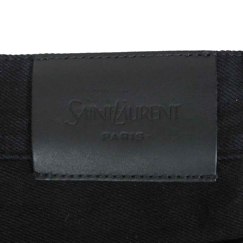 SAINT LAURENT サンローラン 795394-Y16PG-1290 Mid Straight Baggy Jeans Plain Carbon Black ミッド ストレート ボタンフライ バギー ジーンズ デニムパンツ ブラック系 30【中古】