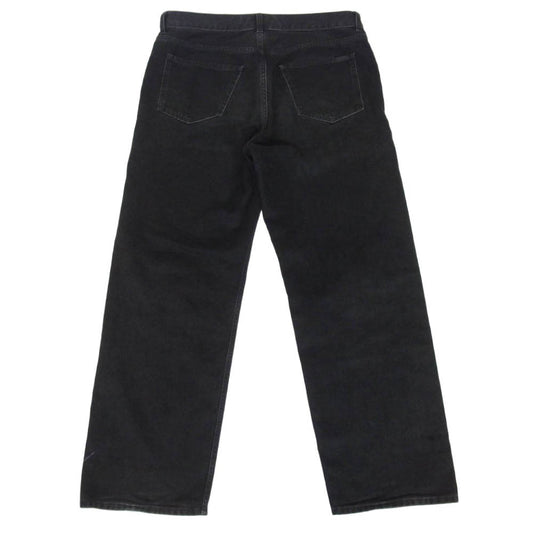 SAINT LAURENT サンローラン 786722Y15HA ルーズフィット ワイド ストレート ボタンフライ デニムパンツ ジーンズ ブラック系 31【中古】