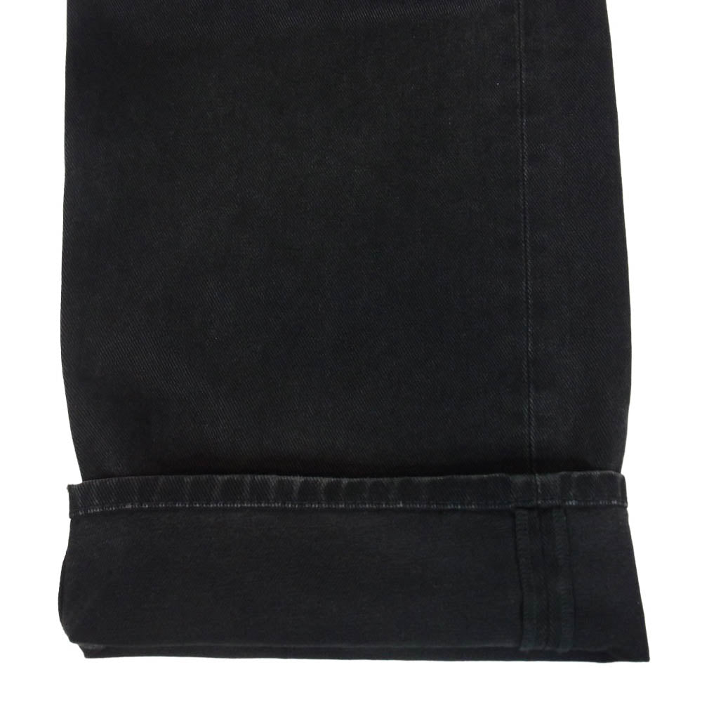 SAINT LAURENT サンローラン 786722Y15HA ルーズフィット ワイド ストレート ボタンフライ デニムパンツ ジーンズ ブラック系 31【中古】