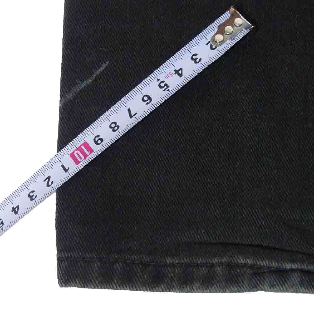 SAINT LAURENT サンローラン 786722Y15HA ルーズフィット ワイド ストレート ボタンフライ デニムパンツ ジーンズ ブラック系 31【中古】
