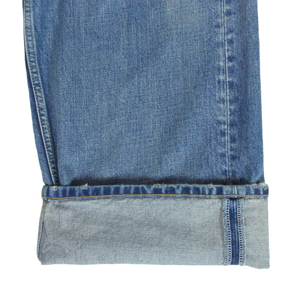 SAINT LAURENT サンローラン 786722 Y13KB Mick Denim ダメージ ボタンフライ ワイド ストレート バギー ミック デニムパンツ ジーンズ インディゴブルー系 31【中古】