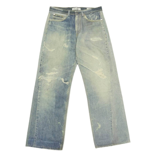 アワーレガシー M4205TDD THIRD CUT DIGITAL DENIM PRINT サードカット トロンプルイユ デジタルプリント 転写 ワイドストレート ジーンズ デニムパンツ インディゴブルー系 31【中古】