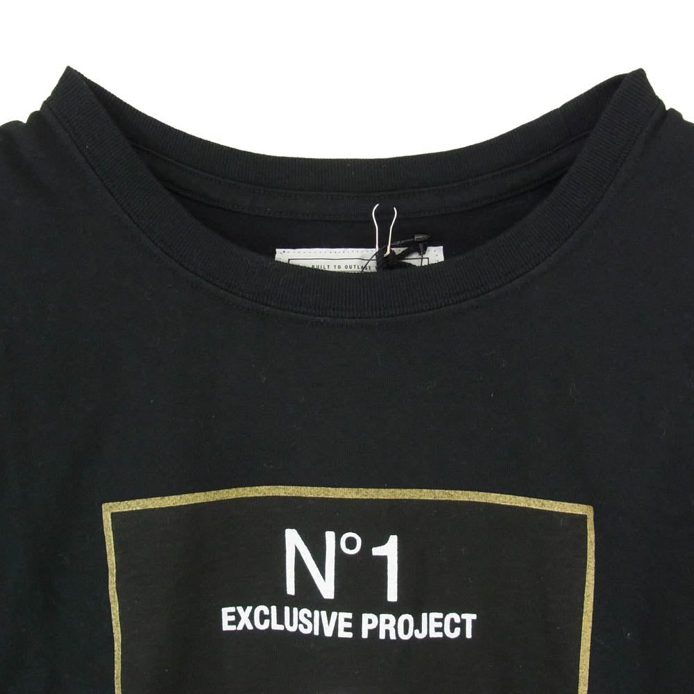 NEIGHBORHOOD ネイバーフッド mastermind JAPAN マスターマインドジャパン × mastermind JAPAN マスターマインドジャパン ロゴ スカル フレーム 半袖 Tシャツ ブラック系 L【極上美品】【中古】
