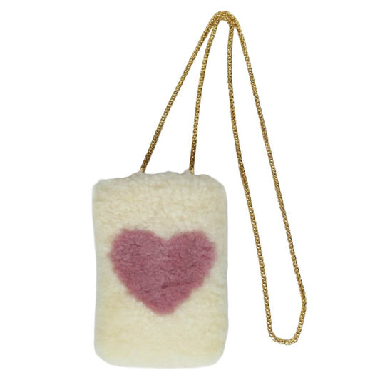 FRANCK MULLER フランクミュラー Mouton Petit Sac ムートン プティ サック チェーン 2way バッグ ホワイト系【中古】