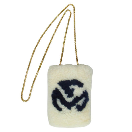 FRANCK MULLER フランクミュラー Mouton Petit Sac ムートン プティ サック チェーン 2way バッグ ホワイト系【中古】