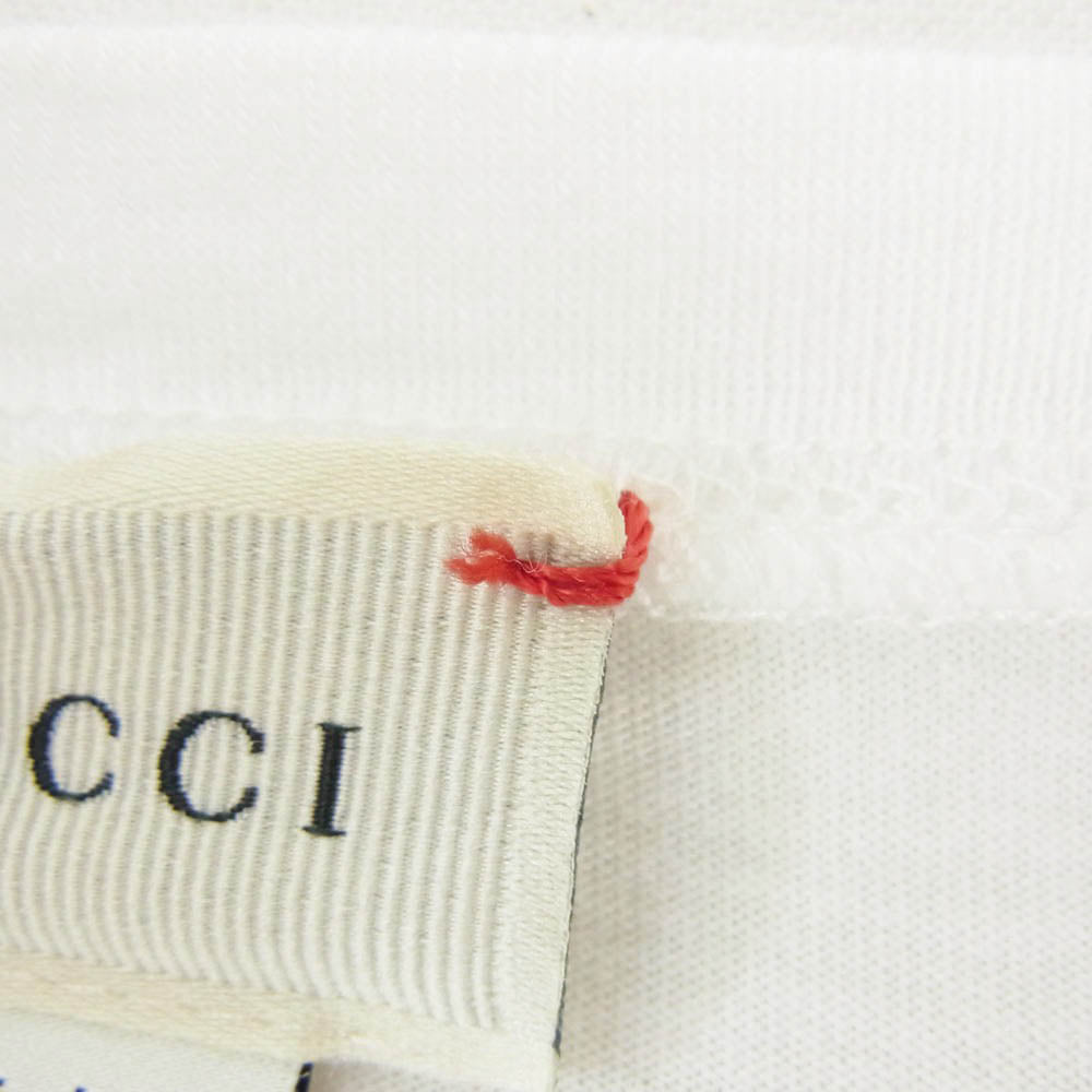GUCCI グッチ 580991 XJCE9 ヒグチユウコ 猫 プリント 刺繍 半袖 Tシャツ ホワイト系 12【中古】