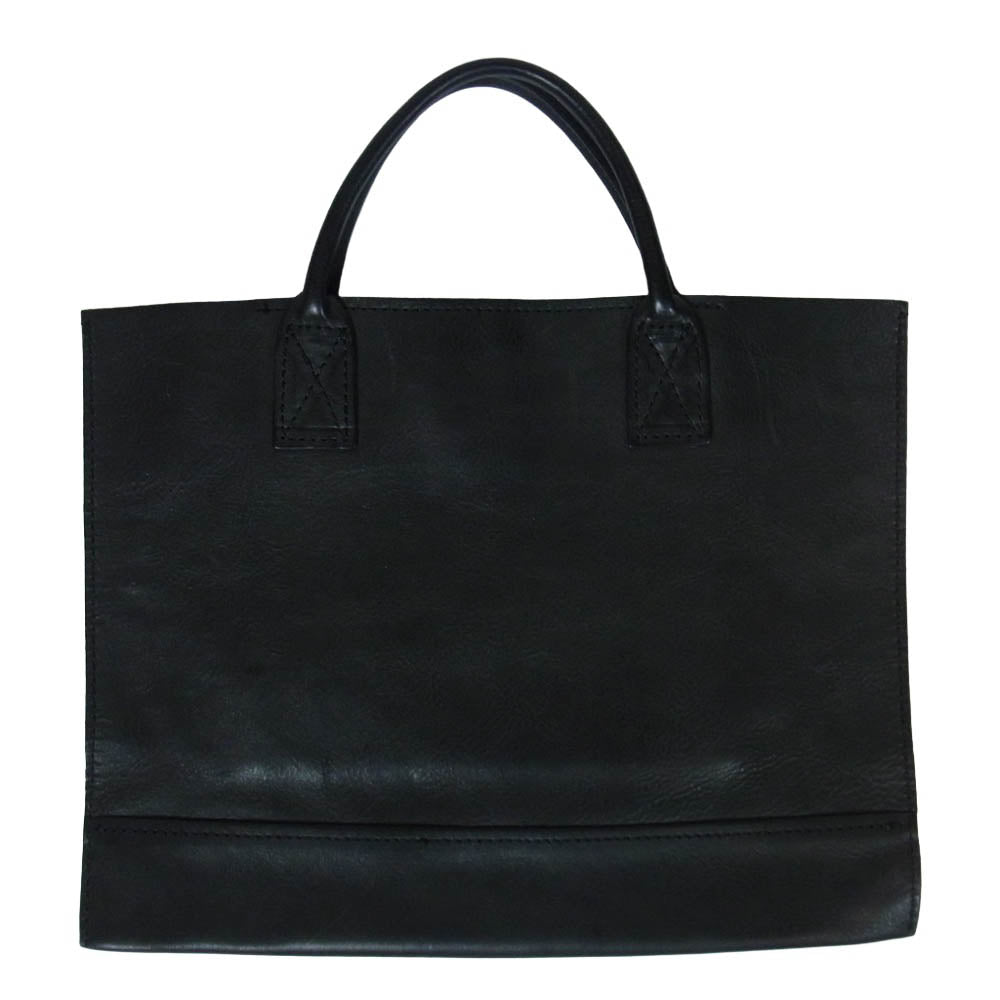 Yohji Yamamoto ヨウジヤマモト MS-I01-760 Y's for men ワイズフォーメン OIL WAX LEATHER PC BRIEFS BAG オイルワックスレザー PC ブリーフ トートバッグ ブラック系【中古】
