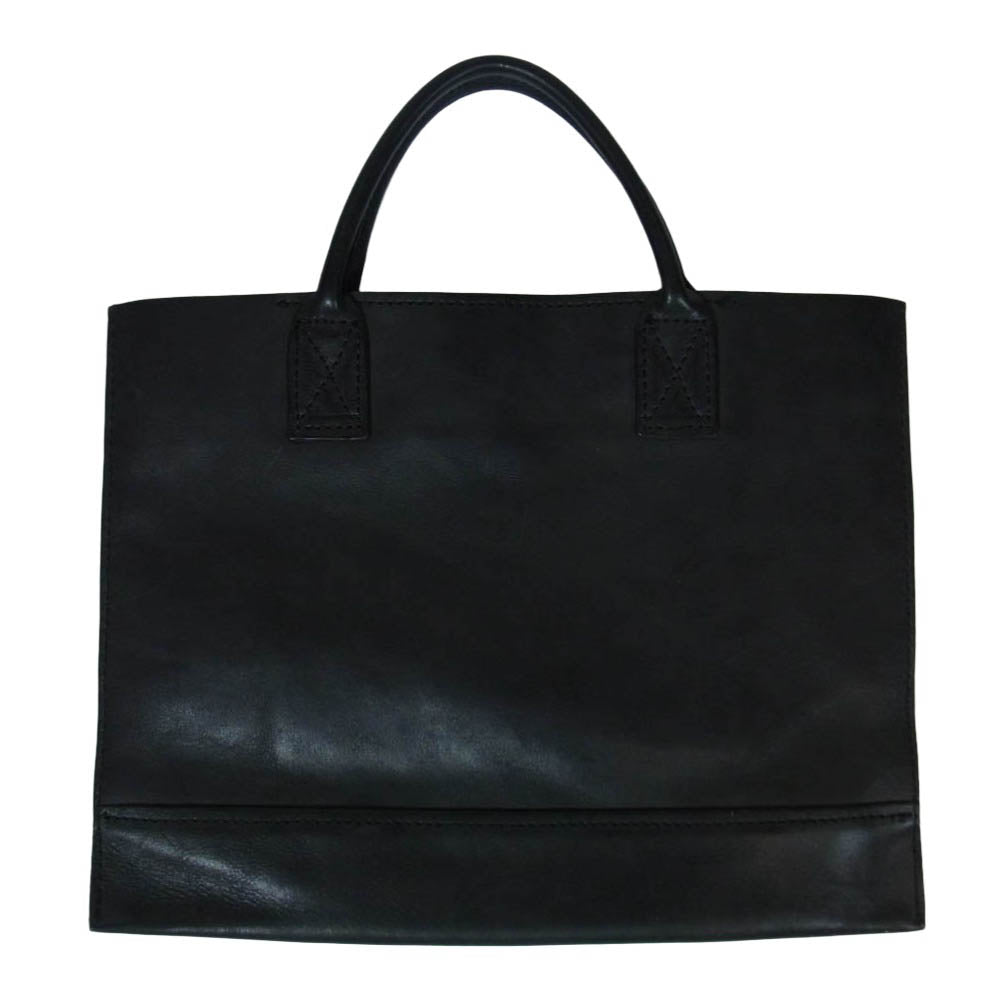 Yohji Yamamoto ヨウジヤマモト MS-I01-760 Y's for men ワイズフォーメン OIL WAX LEATHER PC BRIEFS BAG オイルワックスレザー PC ブリーフ トートバッグ ブラック系【中古】