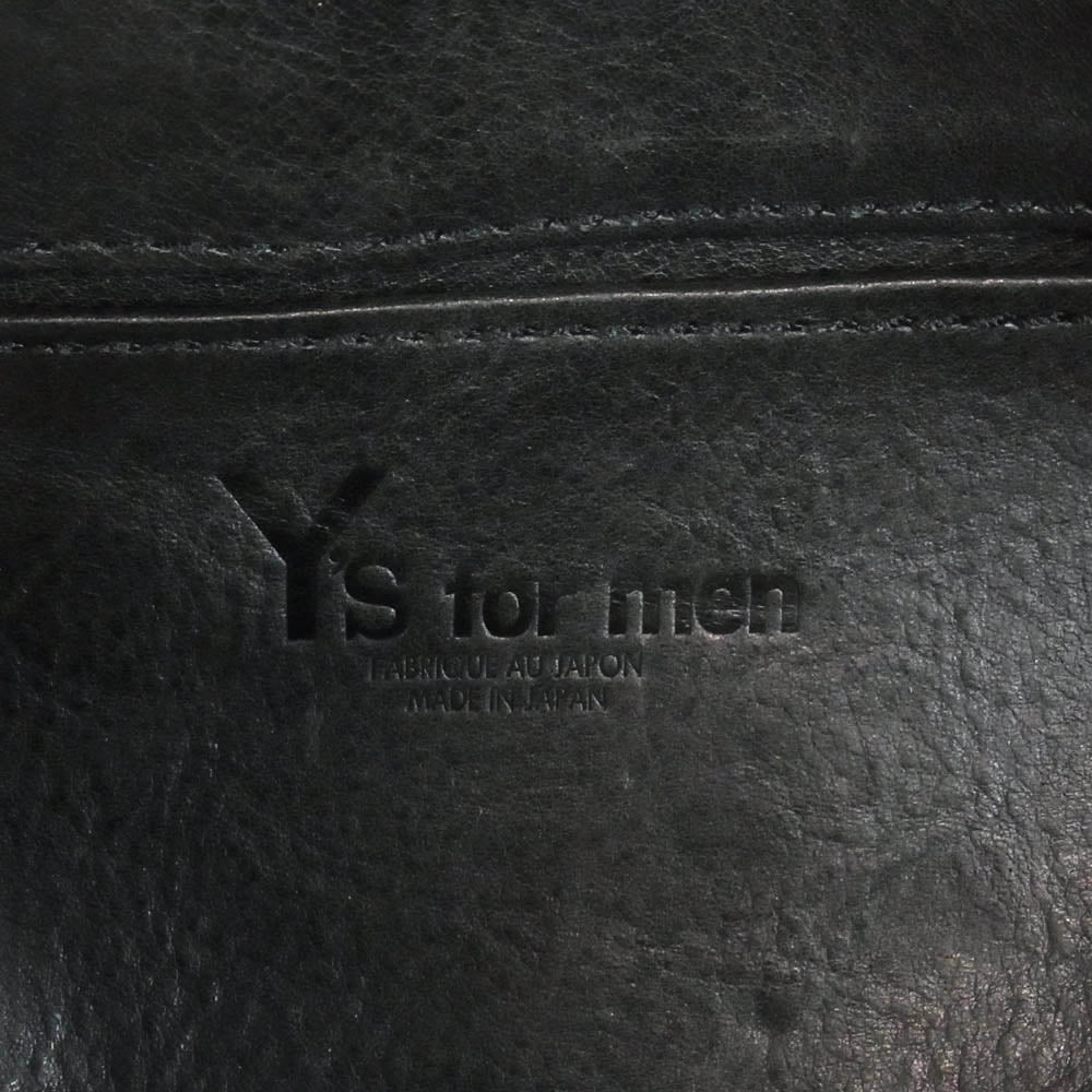 Yohji Yamamoto ヨウジヤマモト MS-I01-760 Y's for men ワイズフォーメン OIL WAX LEATHER PC BRIEFS BAG オイルワックスレザー PC ブリーフ トートバッグ ブラック系【中古】