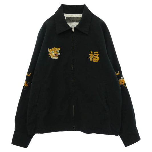Yohji Yamamoto ヨウジヤマモト MASSES マシス 26SS MK-Y97-902 Y's for men ワイズフォーメン × MASSES マシス SOUVENIR BLOUSON スーベニア ブルゾン 刺繍 ジャケット ベトジャン ブラック系 2【中古】