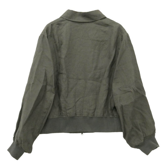 Yohji Yamamoto ヨウジヤマモト 25SS MP-Y50-303 Y's for men ワイズフォーメン × 120% LINO BLUUSON リネン 襟付き リブ ブルゾン チャコール系 1【中古】