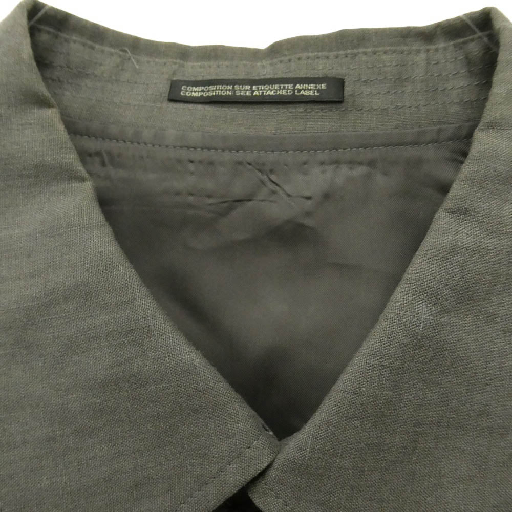 Yohji Yamamoto ヨウジヤマモト 25SS MP-Y50-303 Y's for men ワイズフォーメン × 120% LINO BLUUSON リネン 襟付き リブ ブルゾン チャコール系 1【中古】