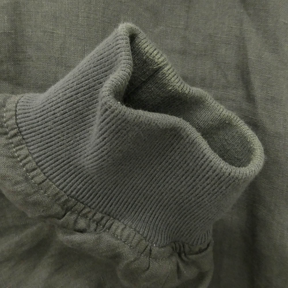 Yohji Yamamoto ヨウジヤマモト 25SS MP-Y50-303 Y's for men ワイズフォーメン × 120% LINO BLUUSON リネン 襟付き リブ ブルゾン チャコール系 1【中古】