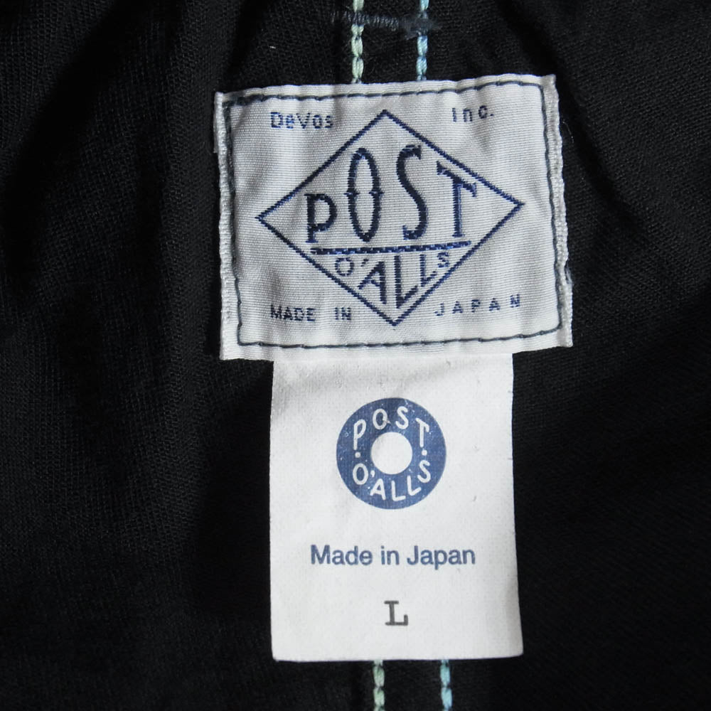 POST OVERALLS ポストオーバーオールズ 3313S-VTC E-Z ショーツ ブラック系 L【中古】