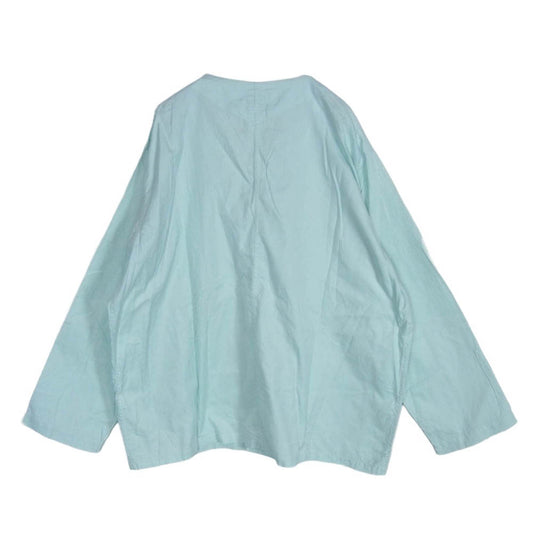 POST OVERALLS ポストオーバーオールズ SHIPS シップス 3109-COM-SHIPS Chinois DV SHIPS別注 シノワ チャイナ シャツ ジャケット ライトグリーン系 L【中古】