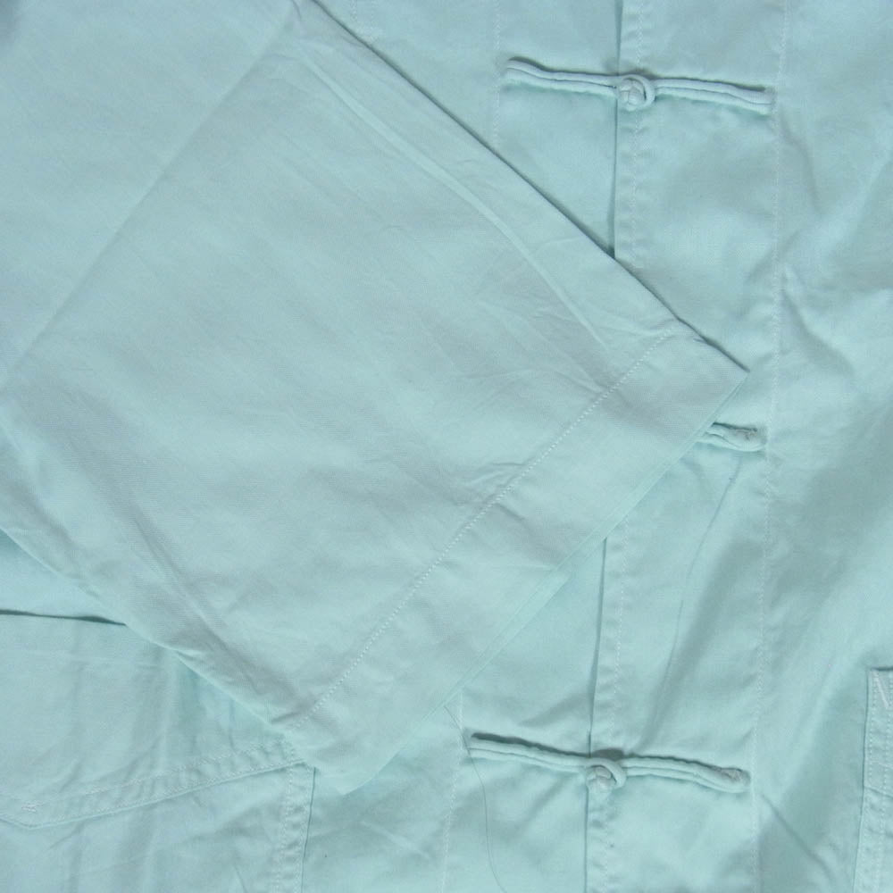 POST OVERALLS ポストオーバーオールズ SHIPS シップス 3109-COM-SHIPS Chinois DV SHIPS別注 シノワ チャイナ シャツ ジャケット ライトグリーン系 L【中古】