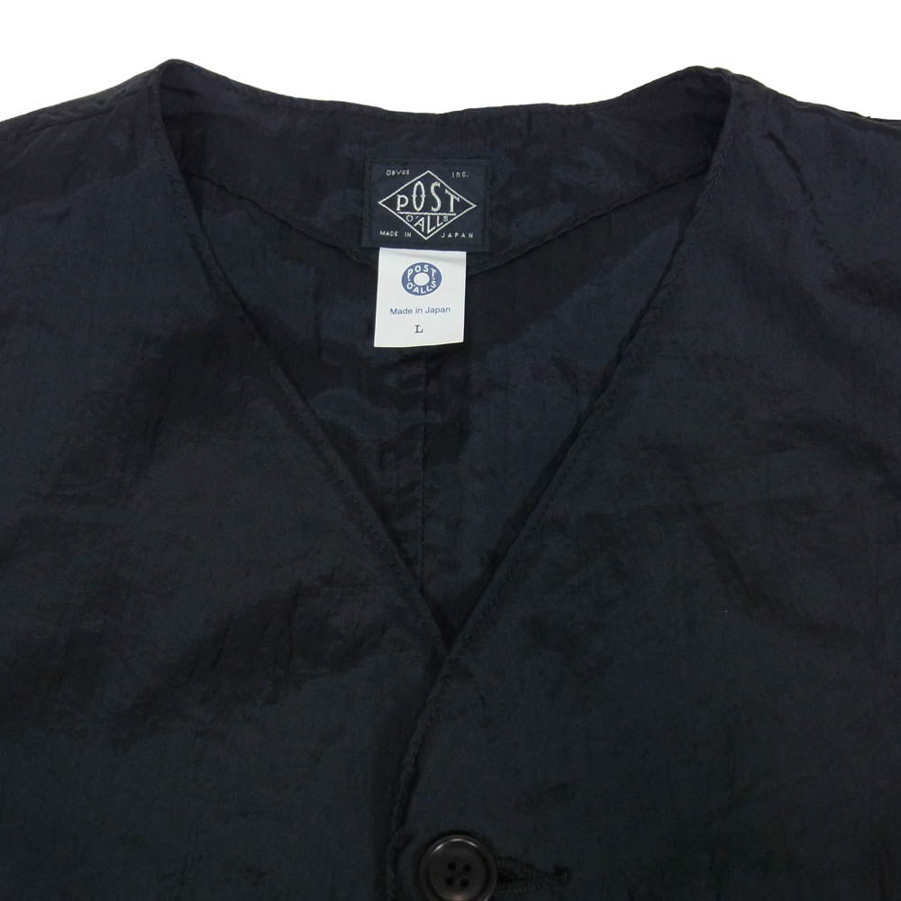 POST OVERALLS ポストオーバーオールズ DEE Vest 2 ディー ベスト ブラック系 L【中古】