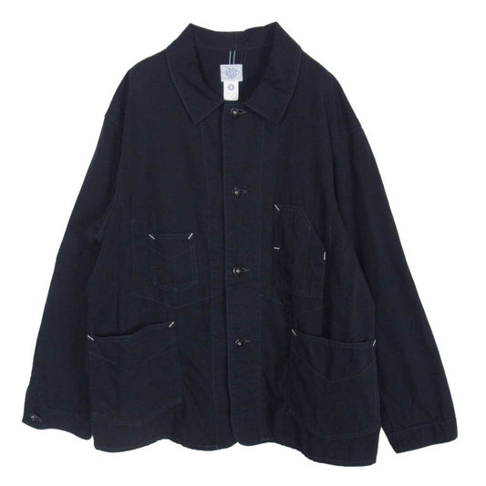 POST OVERALLS ポストオーバーオールズ 1111-VTC De Luxe Railroader レイルローダー カバーオール ジャケット ブラック系 M【中古】