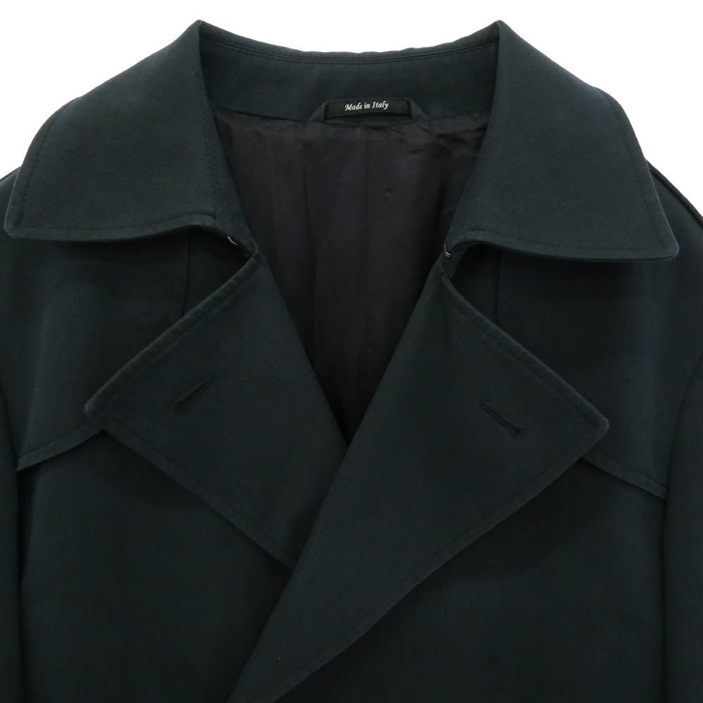 MAISON MARTIN MARGIELA メゾンマルタンマルジェラ 13SS S50AH0016 S41394 マルタン本人期 イタリア製 14ライン ベルテッド トレンチコート ブラック系 46【中古】