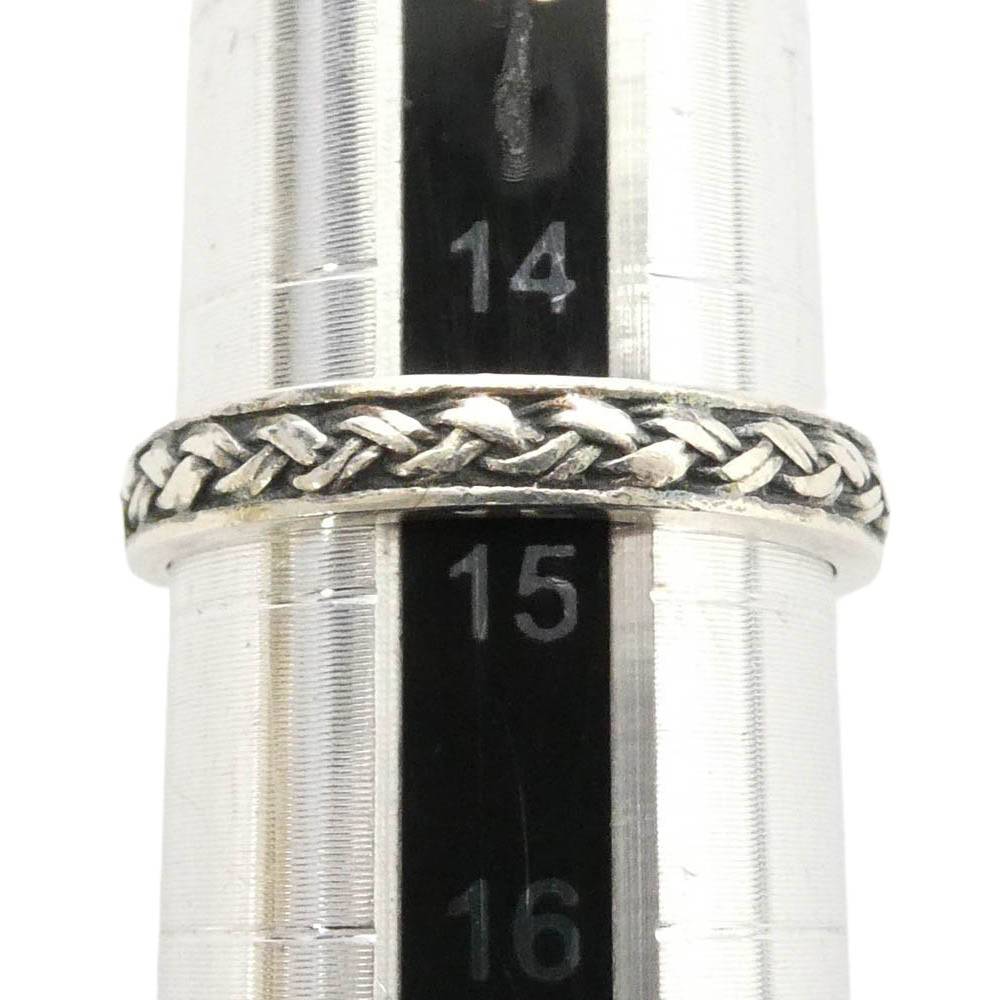 ケト 編み込み リング シルバー系 14.5号【中古】