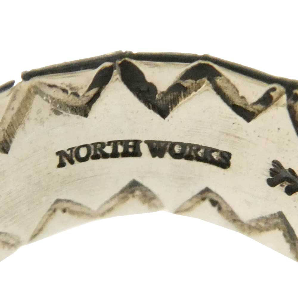 NORTH WORKS ノースワークス 900Silver 両面スタンプ リング シルバー系 7.5号【中古】