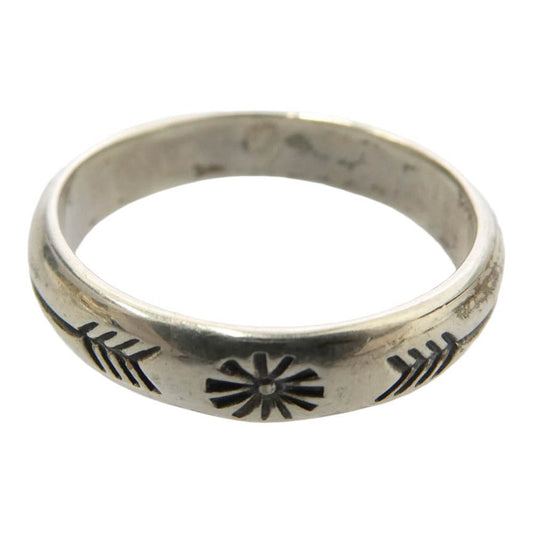 NORTH WORKS ノースワークス 900Silver Stamp Ring アロー スタンプワーク リング インディアンジュエリー シルバー系 18号【中古】