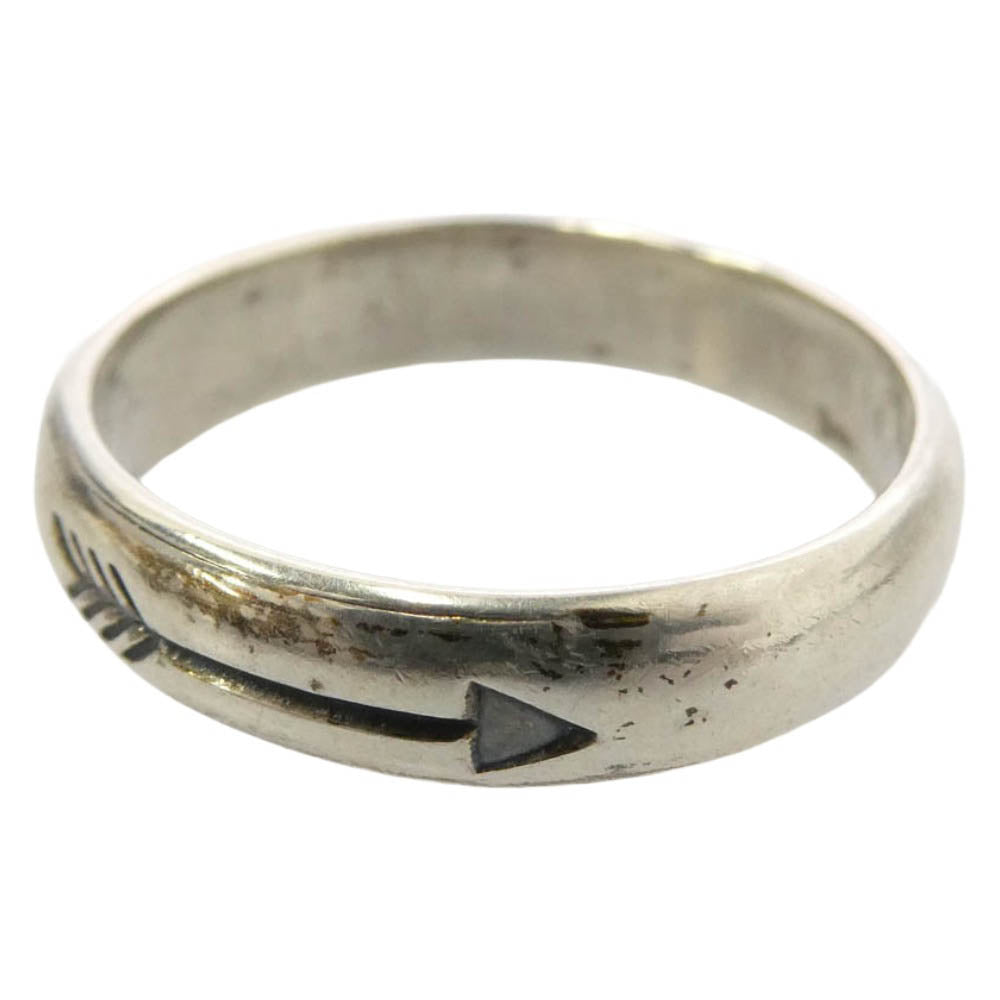 NORTH WORKS ノースワークス 900Silver Stamp Ring アロー スタンプワーク リング インディアンジュエリー シルバー系 18号【中古】