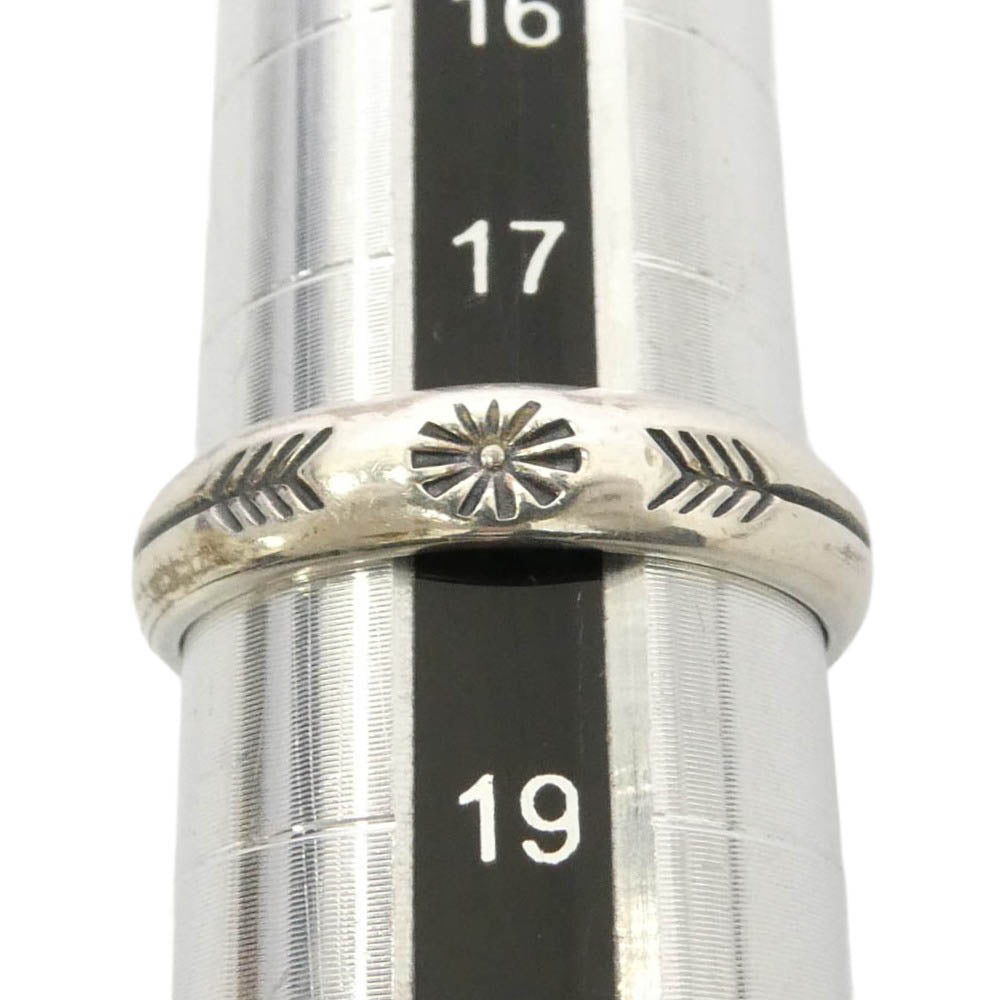NORTH WORKS ノースワークス 900Silver Stamp Ring アロー スタンプワーク リング インディアンジュエリー シルバー系 18号【中古】