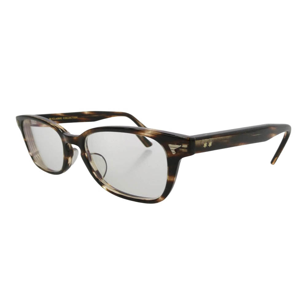 BJ CLASSIC BJ クラシック P-501 CELLULOID C-30 セルロイド クロササ ウェリントン アイウェア メガネ 眼鏡 度入り ブラウン系 49□19-145【中古】