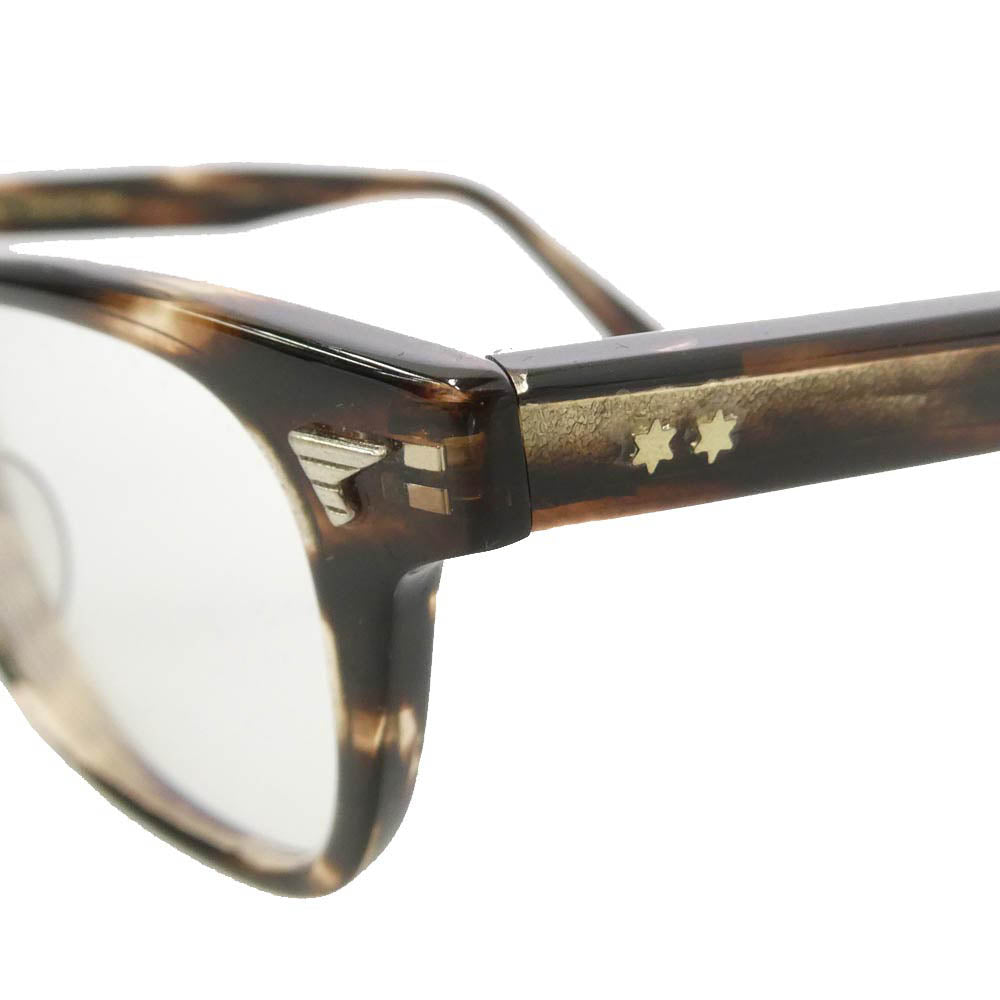 BJ CLASSIC BJ クラシック P-501 CELLULOID C-30 セルロイド クロササ ウェリントン アイウェア メガネ 眼鏡 度入り ブラウン系 49□19-145【中古】