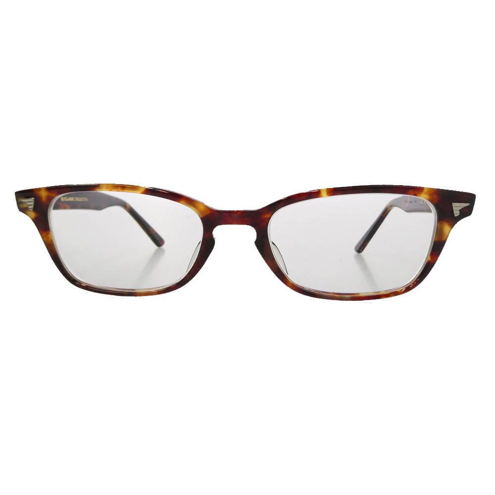 BJ CLASSIC BJ クラシック P-501 CELLULOID C-2 セルロイド バラフ ウェリントン アイウェア メガネ 眼鏡 度入り 49□19-145 ブラウン系【美品】【中古】
