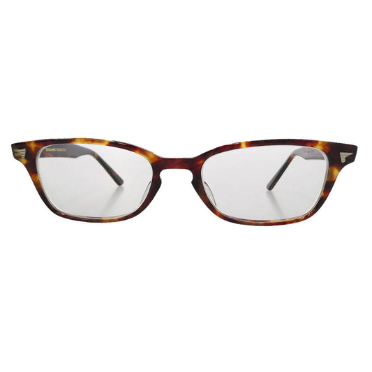 BJ CLASSIC BJ クラシック P-501 CELLULOID C-2 セルロイド バラフ ウェリントン アイウェア メガネ 眼鏡 度入り 49□19-145 ブラウン系【美品】【中古】