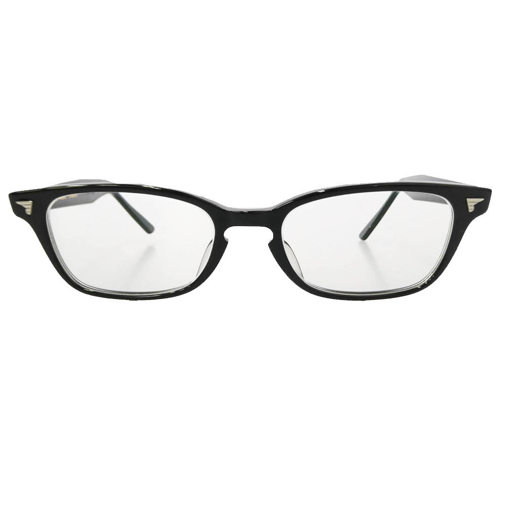BJ CLASSIC BJ クラシック P-501 CELLULOID C-1 セルロイド ブラック ウェリントン アイウェア メガネ 眼鏡 度入り 49□19-145 ブラック系【中古】