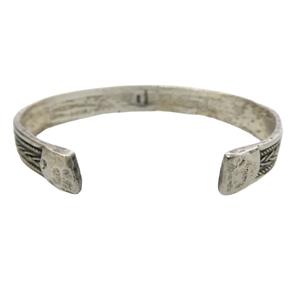 ケト 編み込み バングル ブレスレット シルバー系【中古】