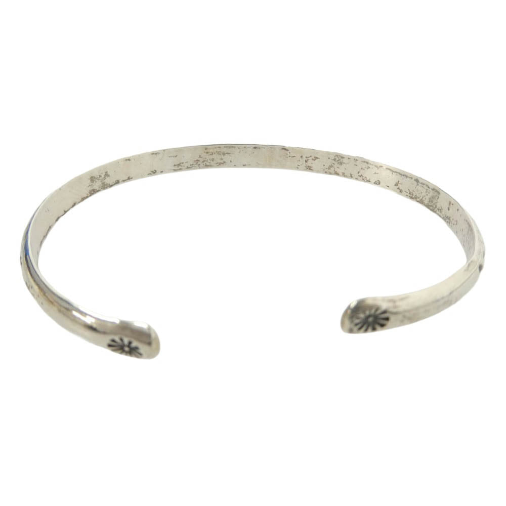 NORTH WORKS ノースワークス W-042 900Silver Round Cuff バイアスパターン ナバホスタイル ラウンド バングル ブレスレット インディアンジュエリー シルバー系【中古】