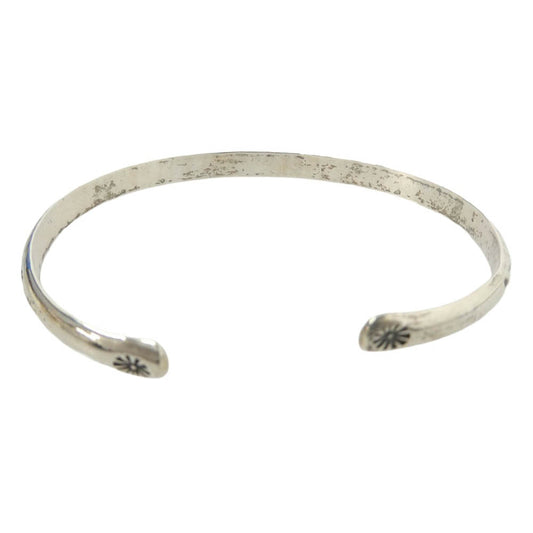 NORTH WORKS ノースワークス W-042 900Silver Round Cuff バイアスパターン ナバホスタイル ラウンド バングル ブレスレット インディアンジュエリー シルバー系【中古】